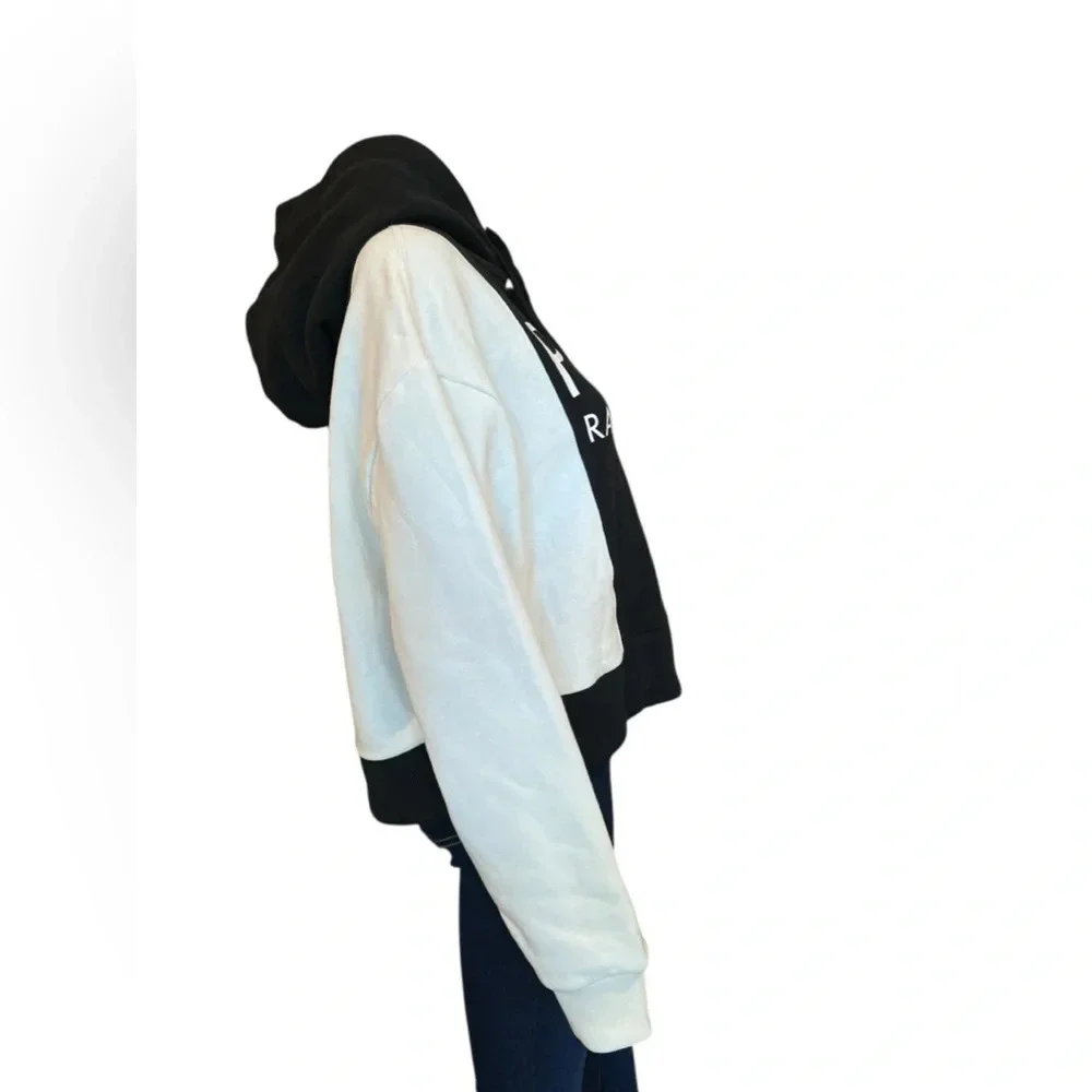 Polo Ralph Lauren Womens Color Block Logo Hoodie Black/ Multi Pullover Size M - Picture 9 of 14